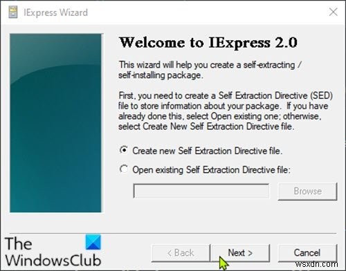 Windows 10 पर IExpress के साथ PowerShell स्क्रिप्ट (PS1) फ़ाइल को EXE में कैसे बदलें 