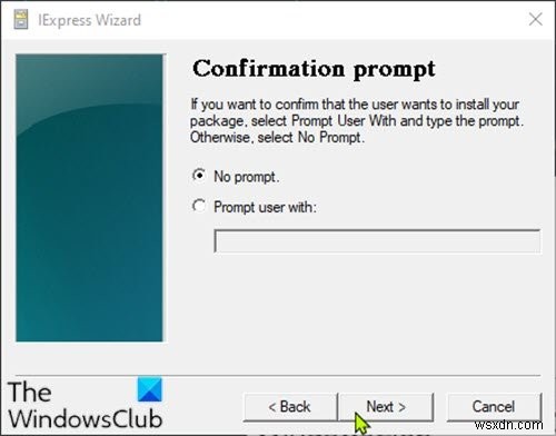 Windows 10 पर IExpress के साथ PowerShell स्क्रिप्ट (PS1) फ़ाइल को EXE में कैसे बदलें 
