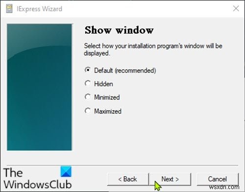 Windows 10 पर IExpress के साथ PowerShell स्क्रिप्ट (PS1) फ़ाइल को EXE में कैसे बदलें 