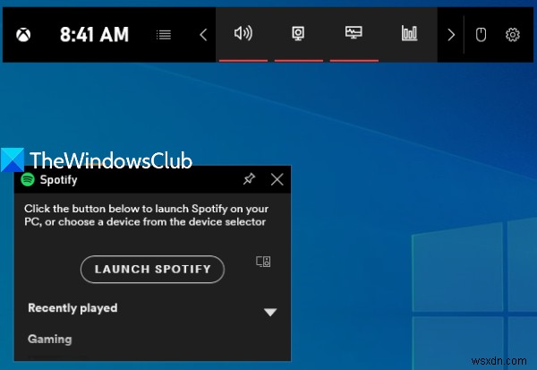 विंडोज़ में Xbox गेम बार के माध्यम से पीसी गेम्स में Spotify का उपयोग कैसे करें zpc 