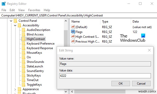 Windows 11/10 में उच्च कंट्रास्ट चेतावनी संदेश और ध्वनि सक्षम या अक्षम करें 