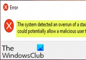 सिस्टम ने इस एप्लिकेशन में स्टैक-आधारित बफर के ओवररन का पता लगाया है 