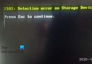 फिक्स 2101:विंडोज 11/10 पर स्टोरेज डिवाइस पर डिटेक्शन एरर 