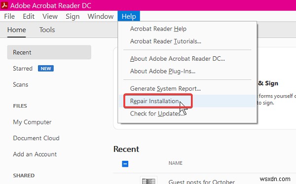 PDF खोलते, पढ़ते या सहेजते समय Adobe Reader त्रुटि 109 को ठीक करें 