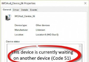 यह डिवाइस वर्तमान में किसी अन्य डिवाइस पर प्रतीक्षा कर रहा है (कोड 51) 