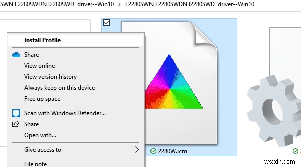 ICC प्रोफाइल का उपयोग करके विंडोज 10 में कलर प्रोफाइल कैसे स्थापित करें 