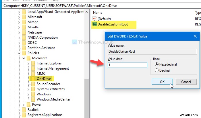 उपयोगकर्ताओं को OneDrive फ़ोल्डर स्थान बदलने से कैसे रोकें 