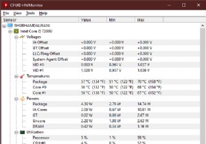HWMonitor आपको Windows 10 पर हार्डवेयर परिवर्तनों की निगरानी करने में मदद करता है 