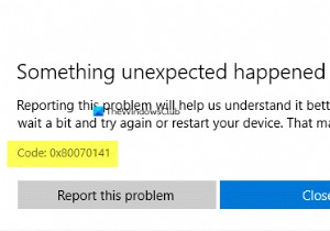 Microsoft स्टोर ऐप अपडेट त्रुटि ठीक करें - कुछ अनपेक्षित हुआ कोड:0x80070141 