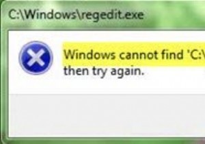 विंडोज़ को सी:/विंडोज़/regedit.exe नहीं मिल रहा है 