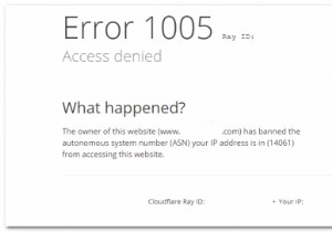 फिक्स एरर 1005 वेबसाइटों पर जाने के दौरान एक्सेस अस्वीकृत संदेश 