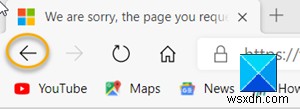 Microsoft Edge में पिछले पृष्ठ पर वापस जाने के लिए बैकस्पेस कुंजी सक्षम करें 