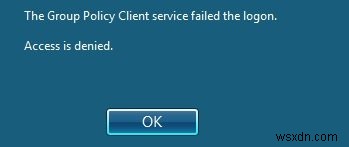 Windows 11/10 में समूह नीति क्लाइंट सेवा लॉगऑन विफल रही 