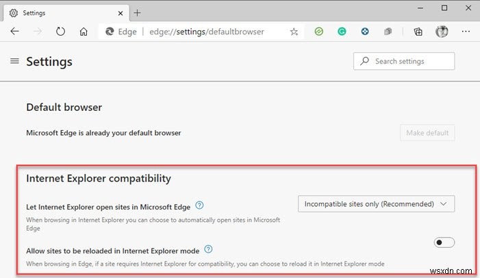 Microsoft Edge पर पुनर्निर्देशन को कॉन्फ़िगर करने के लिए समूह नीतियां 