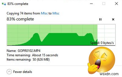 Windows 11/10 . में धीमी फ़ाइल प्रतिलिपि गति को ठीक करें 