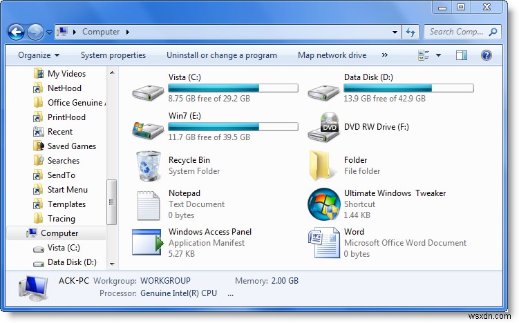 विंडोज 10 के इस पीसी फोल्डर में कोई भी फाइल, फोल्डर, प्रोग्राम प्रदर्शित करें 