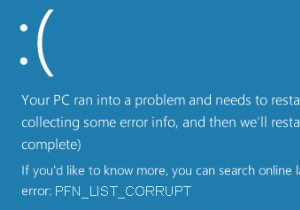 Windows 11/10 पर PFN_LIST_CORRUPT त्रुटि ठीक करें 