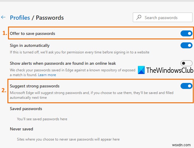 विंडोज 10 में एज ब्राउजर में सुझाए गए पासवर्ड को डिसेबल या इनेबल कैसे करें 