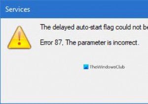 विलंबित ऑटो-स्टार्ट फ़्लैग सेट नहीं किया जा सका - Windows सेवा त्रुटि 