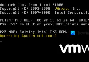 VMware ऑपरेटिंग सिस्टम को ठीक करें बूट त्रुटि नहीं मिली 