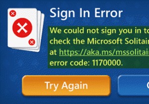 विंडोज 11/10 पर 1170000 त्रुटि में माइक्रोसॉफ्ट सॉलिटेयर साइन को ठीक करें 
