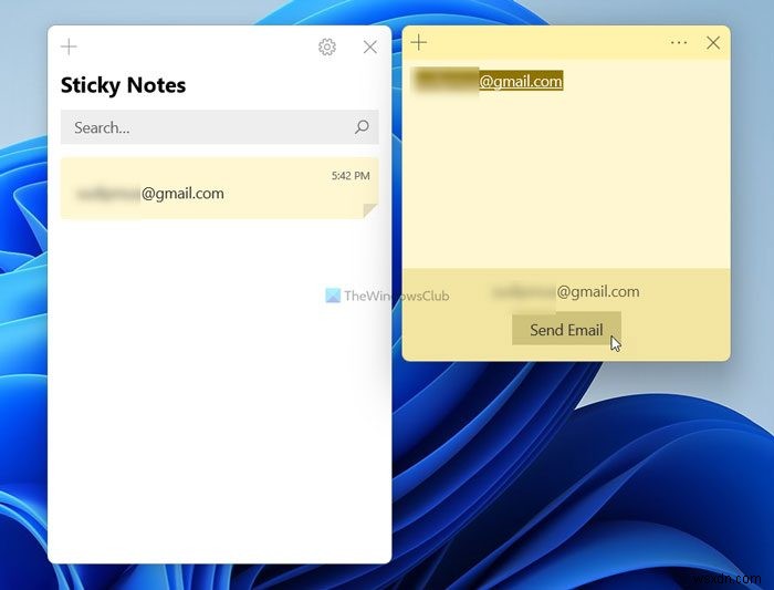 विंडोज 11/10 में ईमेल भेजने के लिए स्टिकी नोट्स का उपयोग कैसे करें 