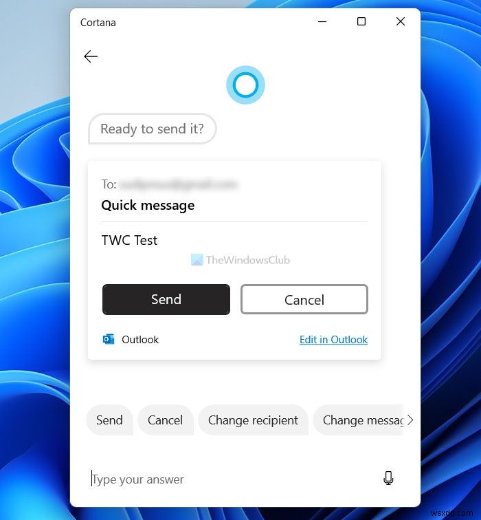 Windows 11/10 पर Cortana का उपयोग करके ईमेल लिखने के लिए Voice Commands का उपयोग करें 