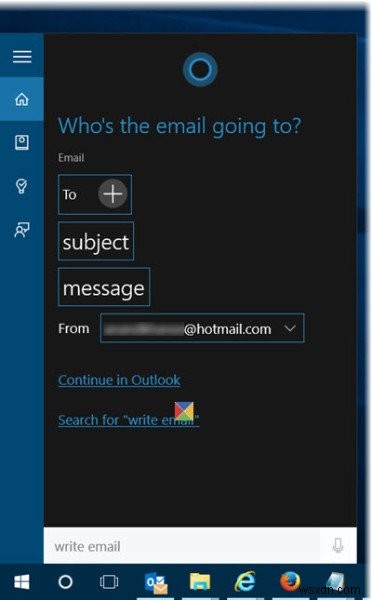 Windows 11/10 पर Cortana का उपयोग करके ईमेल लिखने के लिए Voice Commands का उपयोग करें 