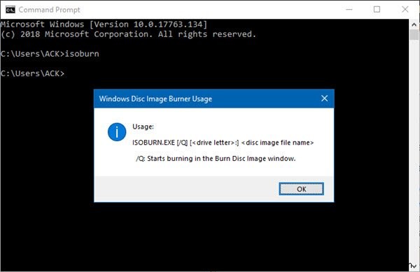 विंडोज 10 में कमांड प्रॉम्प्ट का उपयोग करके आईएसओ फाइलों को कैसे जलाएं 