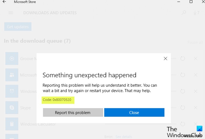 Windows 10 में Microsoft Store त्रुटि 0x80070520 ठीक करें 