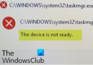 Windows 10 पर .exe फ़ाइलें चलाते समय डिवाइस तैयार नहीं है 