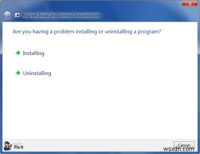 विंडोज 11/10 में प्रोग्राम इंस्टॉल या अनइंस्टॉल नहीं कर सकते? प्रोग्राम इंस्टॉल और अनइंस्टॉल ट्रबलशूटर का उपयोग करें 