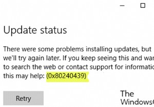 Windows 10 पर Windows अद्यतन त्रुटि 0x80240439 ठीक करें 