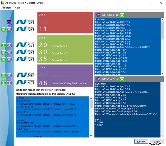 विंडोज 10 पीसी पर स्थापित .NET फ्रेमवर्क संस्करण की जांच कैसे करें 