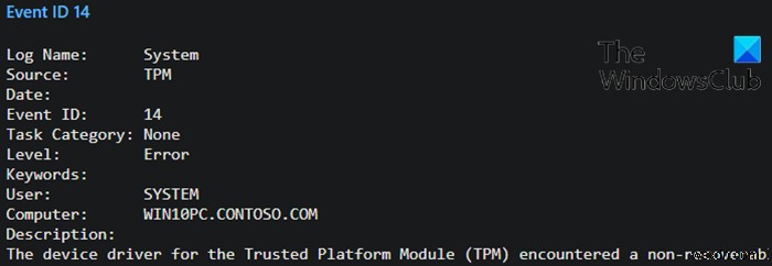 फिक्स इवेंट आईडी 14 और 17 - विंडोज 10 पर टीपीएम कमांड विफलता 