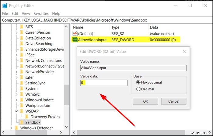 विंडोज सैंडबॉक्स में वीडियो इनपुट को सक्षम या अक्षम कैसे करें 