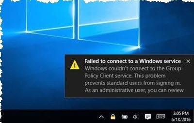 Windows 11/10 में Windows सेवा त्रुटि संदेश से कनेक्ट करने में विफल 