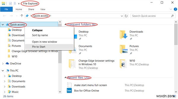 विंडोज 11/10 में क्विक एक्सेस के बजाय इस पीसी के लिए फाइल एक्सप्लोरर खोलें 