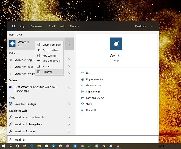 विंडोज 11/10 . में वेदर ऐप को कैसे अनइंस्टॉल करें 