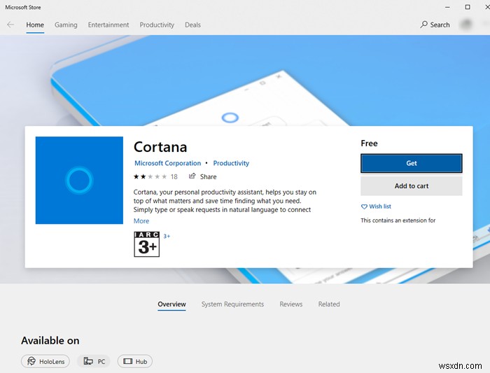 विंडोज 10 में Cortana को अनइंस्टॉल और रीइंस्टॉल कैसे करें 