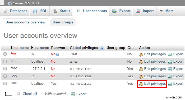 XAMPP पर phpMyAdmin पासवर्ड कैसे बदलें 