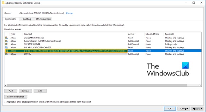 Windows 10 में उपयोगकर्ता नाम के बजाय SID दिखाता है 