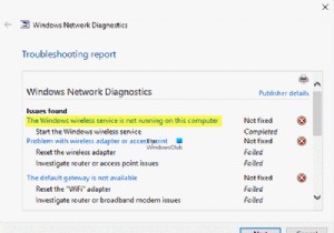 इस कंप्यूटर पर Windows वायरलेस सेवा नहीं चल रही है 