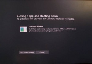 टास्क होस्ट विंडो, टास्क होस्ट पृष्ठभूमि कार्यों को रोक रहा है 