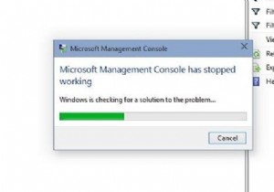 Microsoft प्रबंधन कंसोल (MMC.exe) ने काम करना बंद कर दिया है 