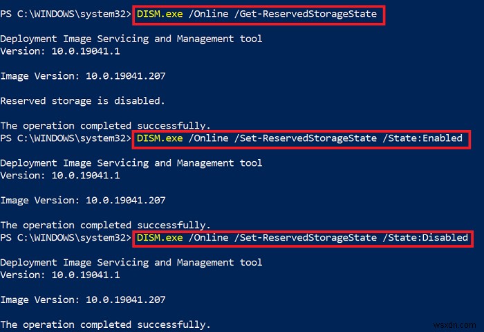 DISM Windows 11/10 में आरक्षित संग्रहण को अक्षम या सक्षम करने का आदेश देता है 