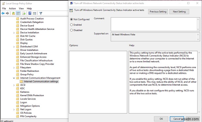 Msftconnecttest रीडायरेक्ट त्रुटि को कैसे दूर करें 