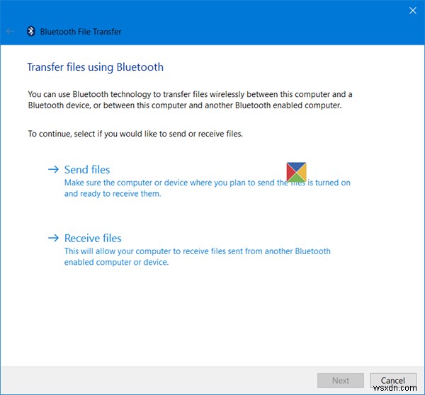 विंडोज 10 में ब्लूटूथ फाइल ट्रांसफर का उपयोग करके फाइल कैसे भेजें या प्राप्त करें 