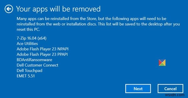 जब आप Windows 11/10 रीसेट करते हैं तो क्या होता है? 