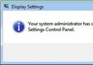 विंडोज कंट्रोल पैनल में डिस्प्ले सेटिंग्स नहीं खोल सकता 